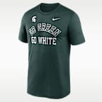 Playera universitaria Nike Dri-FIT para hombre Michigan State Primetime Arch Mantra Legend