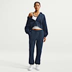 Nike Studio Fleece Medium Weight Women's Oversized Full-Zip Cropped Hoodie