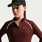 Nike Tempo Dri-FIT Uzun Kollu Yarım Fermuarlı Genç Çocuk (Kız) Üstü