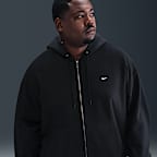 Nike Solo Swoosh-hættetrøje i fleece med fuld lynlås til mænd