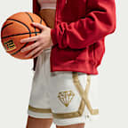 Shorts de básquetbol de tejido Fleece de 13 cm para mujer Nike Crossover