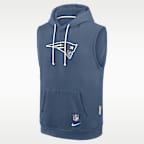 New England Patriots Rivalries Collection Sideline Men's Nike Dri-FIT NFL Sleeveless Pullover Hoodie