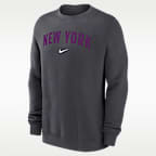 New York Mets 2-Hit Men's Nike MLB Pullover Crew