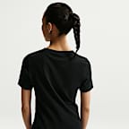 나이키 스포츠웨어 여성 슬림 반팔 번아웃 로고 탑