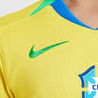Brazil 2025 Stadium Home (Women's Team) Big Kids' Nike Dri-FIT Soccer Replica Jersey