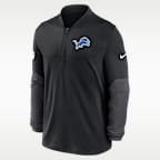 Playera Nike Dri-FIT de la NFL de medio cierre para hombre Detroit Lions Feel the Pressure