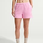 Shorts de tiro medio para mujer Nike Studio Fleece Lightweight