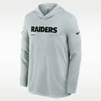 Las Vegas Raiders Pure Fury Sideline Men's Nike Dri-FIT NFL Long-Sleeve Hooded Top