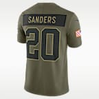 Barry Sanders Detroit Lions Salute to Service Retired Men's Nike Dri-FIT NFL Limited Jersey