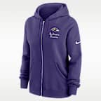 Baltimore Ravens Phoenix Rewind Women's Nike NFL Full-Zip Hoodie