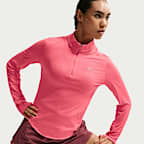 Playera de correr Dri-FIT UV de cierre de 1/4 para mujer Nike Swift