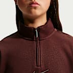 Nike Sportswear Studio Fleece Big Kids' (Girls') 1/4-Zip Sweatshirt