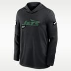 New York Jets Pure Fury Sideline Men's Nike Dri-FIT NFL Long-Sleeve Hooded Top