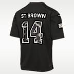 Jersey Nike de la NFL Game para niños talla grande Amon-Ra St. Brown Detroit Lions Salute to Service