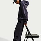 Pants de tiro medio y pierna amplia para mujer Nike Studio Fleece Medium Weight