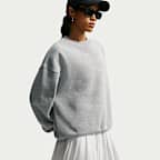 Oversize-tröja med rund hals Nike Studio Fleece Medium Weight för kvinnor