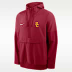 Chamarra universitaria Nike con gorro de medio cierre para hombre USC Anorak