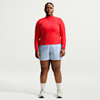 Playera de manga larga de tela de canalé ajustada con cierre de un cuarto para mujer Nike Sportswear Chill Knit (talla grande)