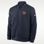 Chicago Bears Sideline Men's Nike NFL Full-Zip Bomber Jacket