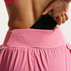 Nike Tempo Flow Swoosh Women's Dri-FIT Mid-Rise Brief-Lined Running Shorts