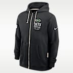 Sudadera con gorro Nike Dri-FIT de la NFL de cierre completo para hombre New York Jets Sideline Standard Issue