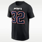 TreVeyon Henderson New England Patriots Carbon Men's Nike NFL T-Shirt