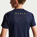 F.C. Barcelona Strike Older Kids' Nike Football Dri-FIT Short-Sleeve Top