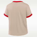 San Francisco 49ers Rewind Ringer Mod Women's Nike NFL Cropped T-Shirt