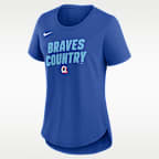 Atlanta Braves Team Phrase City Connect Lockup Women's Nike MLB T-Shirt