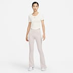 ナイキ スポーツウェア チル ニット ウィメンズ タイト スクープバック ショートスリーブ ミニリブ トップ