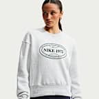 Oversized Nike Sportswear Phoenix Fleece-sweatshirt med rund hals til kvinder