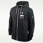 New Orleans Saints Sideline Standard Issue Men's Nike Dri-FIT NFL Full-Zip Hoodie