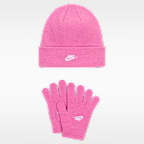 Conjunto de gorro y guantes Club para niños talla grande Nike