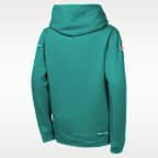 Sudadera con gorro sin cierre Nike Dri-FIT de la NFL para niños talla grande Miami Dolphins Sideline