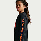 Playera de manga larga Dri-FIT para niños talla grande Nike ACG