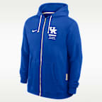 Sudadera con gorro universitaria Nike Dri-FIT de cierre completo para hombre Kentucky Sideline Standard Issue