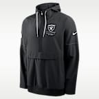 Las Vegas Raiders Sideline Anorak Men's Nike NFL 1/2-Zip Hooded Jacket