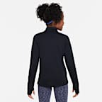 Nike Girls' Dri-FIT Long-Sleeve 1/4-Zip Top