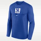 Playera de manga larga universitaria Nike Dri-FIT para hombre Kentucky Courtside