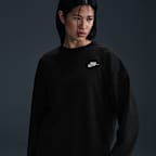 Sudadera de cuello redondo holgada para mujer Nike Sportswear Club Fleece