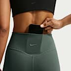 Nike Zenvy Leggings med hög midja och utsvängda ben utan sömmar framtill för kvinnor