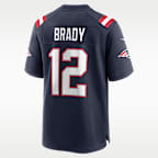 Jersey de juego Nike para hombre Tom Brady New England Patriots