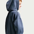 Φούτερ με κουκούλα σε φαρδιά γραμμή Nike Sportswear Tech Fleece για μεγάλα αγόρια