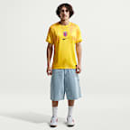 Camisola de futebol de manga curta Replica Nike Dri-FIT do equipamento de guarda-redes Stadium Noruega 2026 para homem