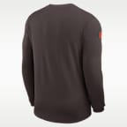 Cleveland Browns Sideline Coach Men's Nike Dri-FIT NFL Long-Sleeve Top