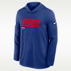New York Giants Pure Fury Sideline Men's Nike Dri-FIT NFL Long-Sleeve Hooded Top
