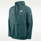 Philadelphia Eagles Sideline Anorak Men's Nike NFL 1/2-Zip Hooded Jacket