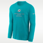 Miami Dolphins Team Issue Men's Nike Dri-FIT NFL Long-Sleeve T-Shirt