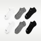 Calcetines invisibles de entrenamiento Nike Everyday Plus Cushioned (6 pares)