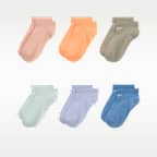 Nike Kids' Metallic Swoosh No-Show Socks (6 Pairs)